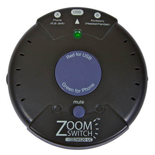 ZMS20-UC ZoomSwitch USB Headset Switch Use Your Phone Headset on Your Computer ZMS20-UC ZoomSwitch USB Headset Switch Use Your Phone Headset on Your Computer