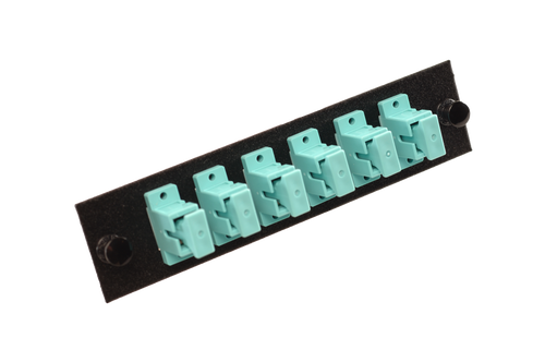 MSCG-12-MM-P-BLK Adapter panel with 6 Simplex SC/PC Adapters, Multi Mode, Black MSCG-12-MM-P-BLK Adapter panel with 6 Simplex SC/PC Adapters, Multi Mode, Black