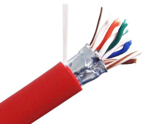 CAT5E 350MHz 4 Pair 24AWG Stranded Shielded Cable PVC CM 1000' CAT5E 350MHz 4 Pair 24AWG Stranded Shielded Cable PVC CM 1000'