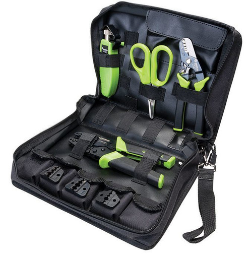 Fiber Optic Tool Kit with Strippers Crimpers Slitters and Cutters (PA906001) Fiber Optic Tool Kit with Strippers Crimpers Slitters and Cutters (PA906001)