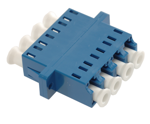 LC Fiber Optic Quad UPC SM Ceramic Blue LC Fiber Optic Quad UPC SM Ceramic Blue