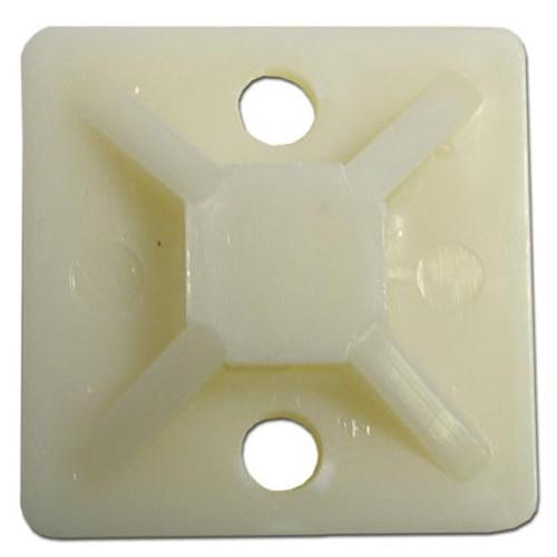 4 Way Adhesive Backed Cable Tie Mount 100/Pack 4 Way Adhesive Backed Cable Tie Mount 100/Pack