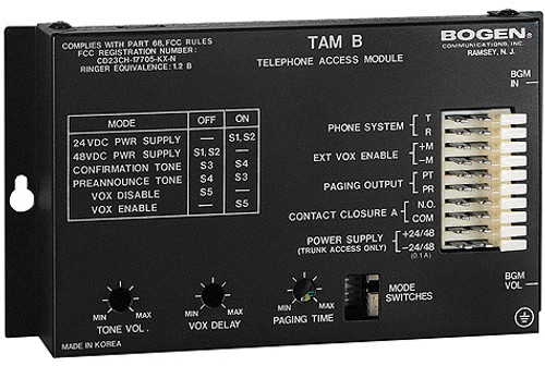 Bogen TAMB Telephone Access Module Bogen TAMB Telephone Access Module