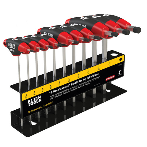 Klein T-Handle Set with Stand, SAE, 4'' Blade 10 Pc JTH410E Klein T-Handle Set with Stand, SAE, 4'' Blade 10 Pc JTH410E