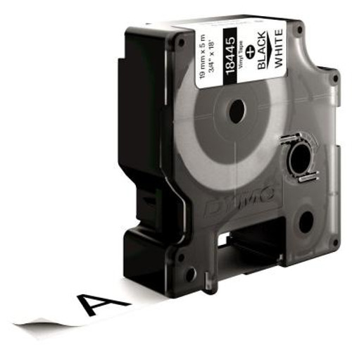 Dymo Industrial Nylon Labels 3/4" Black on White Dymo Industrial Nylon Labels 3/4" Black on White