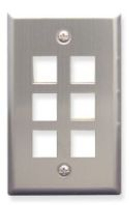 6 Port Keystone Stainless Steel Plate 6 Port Keystone Stainless Steel Plate