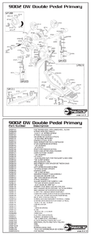 DW 9000 DOUBLE PEDAL W/ CASE DW 9000 DOUBLE PEDAL W/ CASE