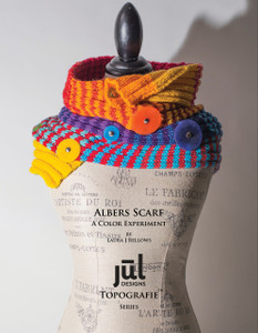 Albers Scarf with Resin Pedestal Buttons