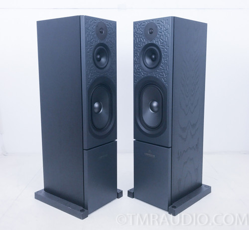 Linn Keltik Floorstanding Speakers; Black Pair; Upgraded Kustone Bases 1