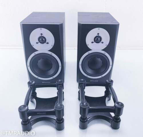 Dynaudio BM5 mk III Bookshelf Speakers; Black Pair; w/ Iso Acoustics Stands