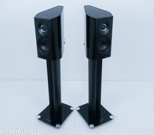 Sonus Faber Venere 1.5 Bookshelf Speakers; Gloss Black Pair w/ Stands