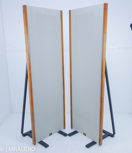 Magnepan MG IIIA Planar Floorstanding Speakers; Oak/White Pair w/ Mye Stands; AS-IS (Ribbon Tweeter Out)