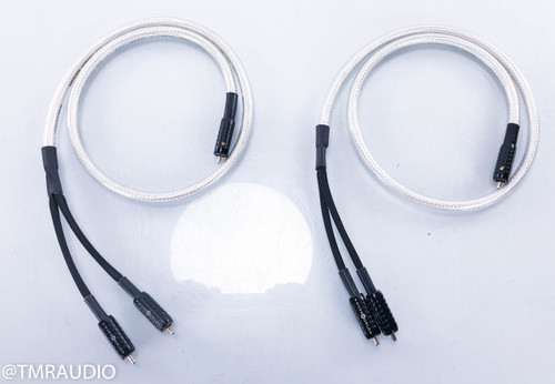 Wireworld Silver Eclipse 5.2 Y Split RCA Cables; 1m Pair Splitters; 5 Squared