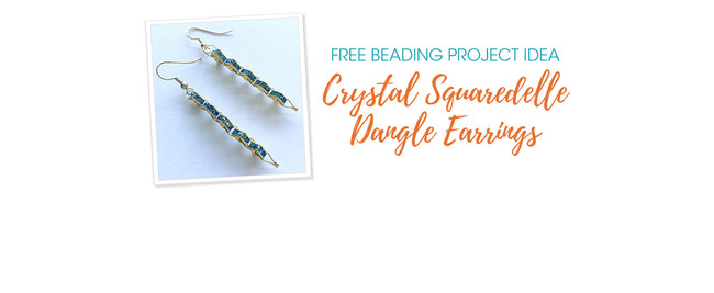 Free Project Idea: Crystal Squaredelle Dangle Earrings