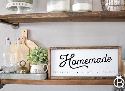 Homemade Kitchen Framed Wood Sign 20x8 Homemade Kitchen Framed Wood Sign 20x8