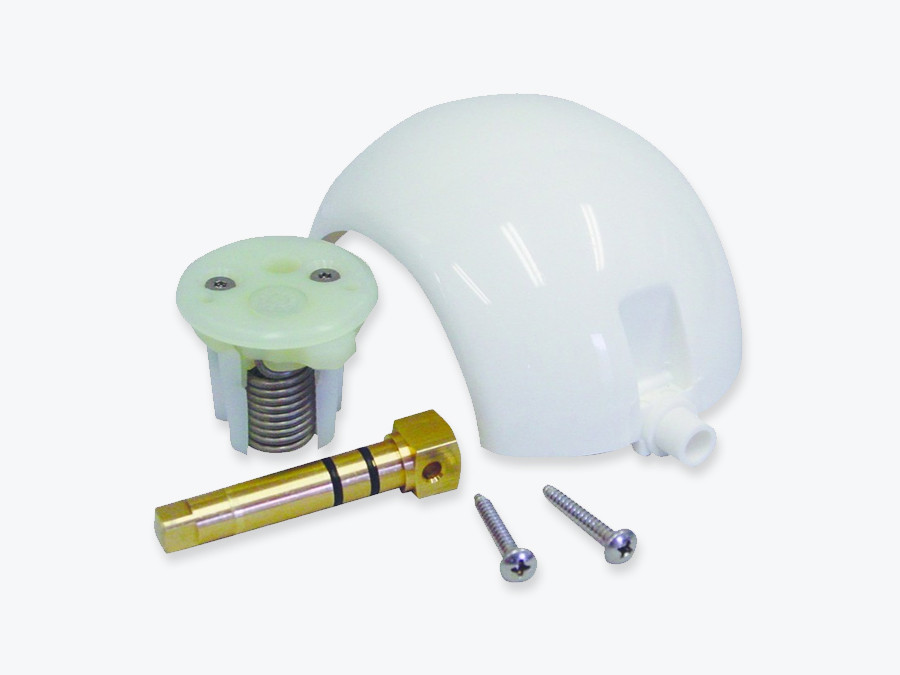 Sealand 385318162 Ball & shaft kit with spring cartridge. New brass shaft . Fits all Vacuflush and Traveler toilets with a foot flush pedal except the Eco Vac Models and 5000 Series toilets.