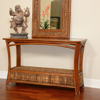 Panama Sofa Table With Glass Top Panama Sofa Table With Glass Top