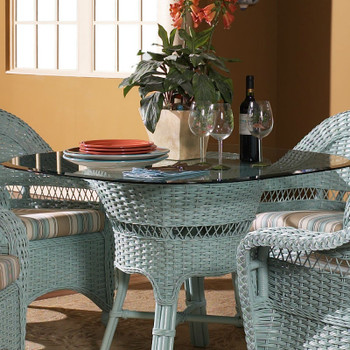 Seaside Retreat Dining Table With Glass Top Seaside Retreat Dining Table With Glass Top