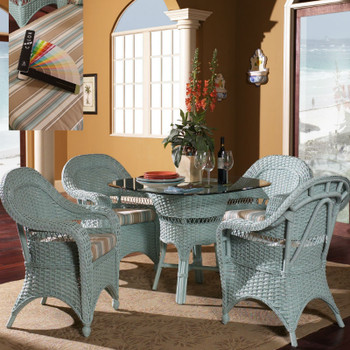 Seaside Retreat Dining Table With Glass Top Seaside Retreat Dining Table With Glass Top