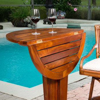 Serengeti Pub Table with Teak Top Serengeti Pub Table with Teak Top
