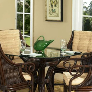 Windsor Dining Table with 45" Glass Top Windsor Dining Table with 45" Glass Top