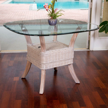 Belize Dining Table With Glass Top Belize Dining Table With Glass Top