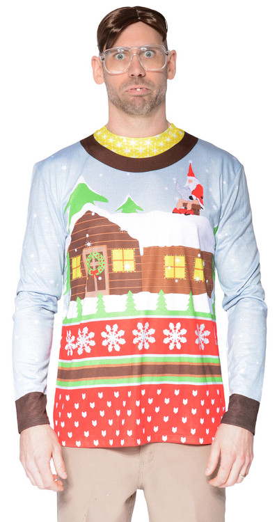 Faux Real Santa on Break Sweater T-Shirt - Front View