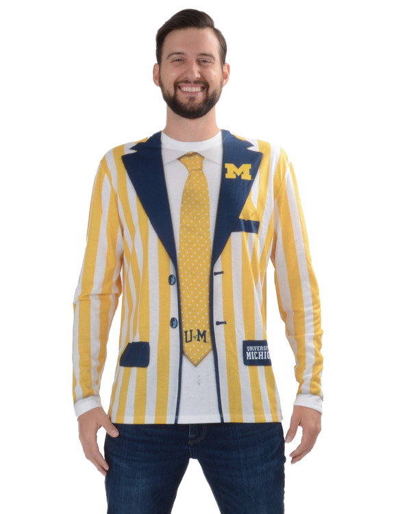 University of Michigan Striped Suit Tee