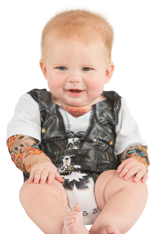 Faux Real Infant Biker Romper