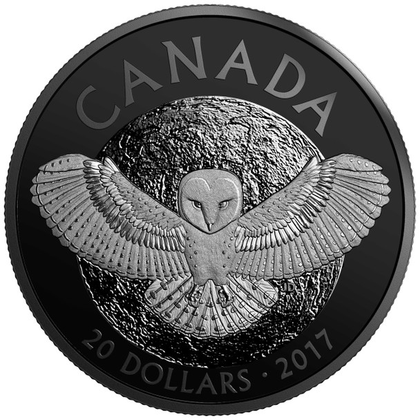 2017 $20 FINE SILVER COIN NOCTURNAL BY NATURE: THE BARN OWL