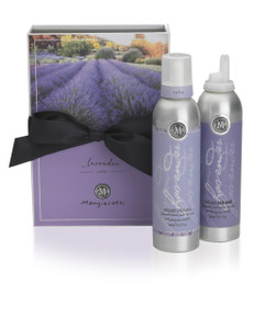 Lavender box with black bow and both Whipped Body Lotion and Whipped Body Wash.