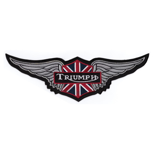 Triumph Motorcycle Embroidered Patch -Wings Large