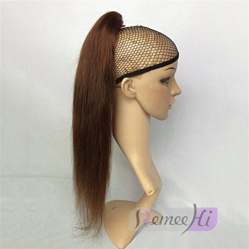 Wavy Real Human Hair Ponytails Hairpiece Claw Clip Ponytail Hair