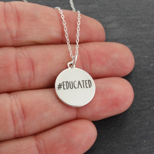 Sterling Silver Hashtag EDUCATED Necklace FashionJunkie4Life