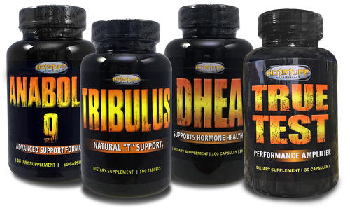 Test Booster Super Stack Combo - True Test, Anabolic 9, Tribulus & DHEA