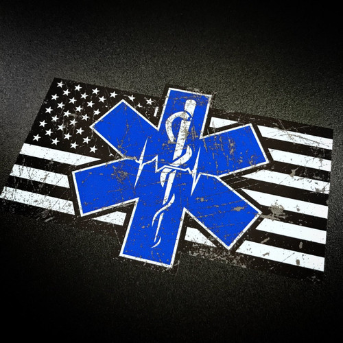 Paramedic EMS EMT Flag Sticker