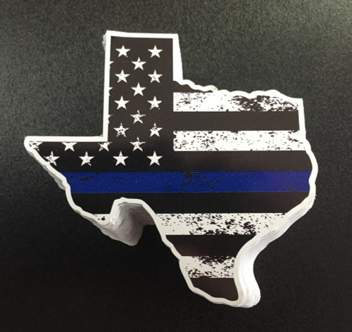 Texas Blue Stripe Large - Sticker