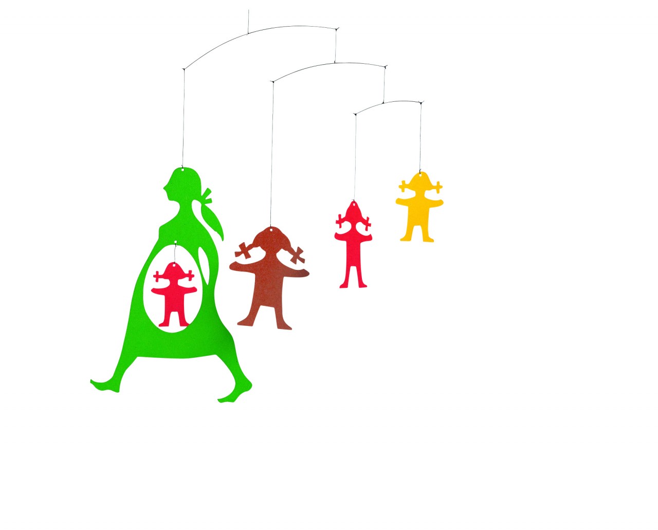 Flensted Expecting Mother Mobile in Green/Red/Yellow