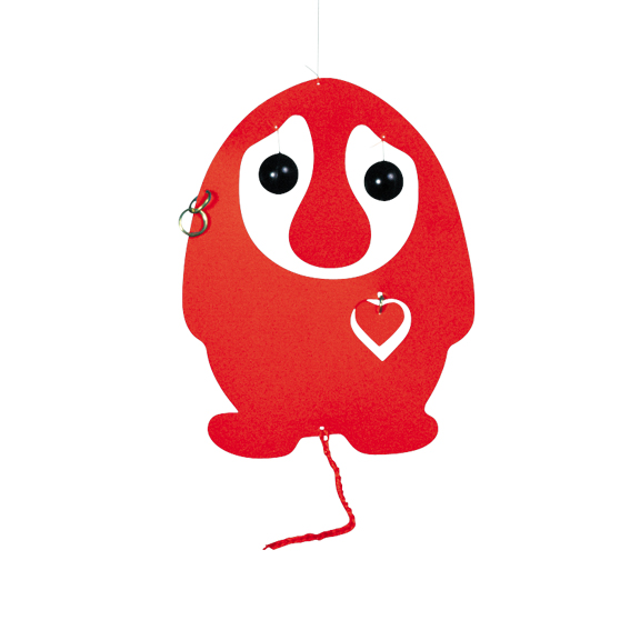 Flensted Puffing Troll Mobile in Red