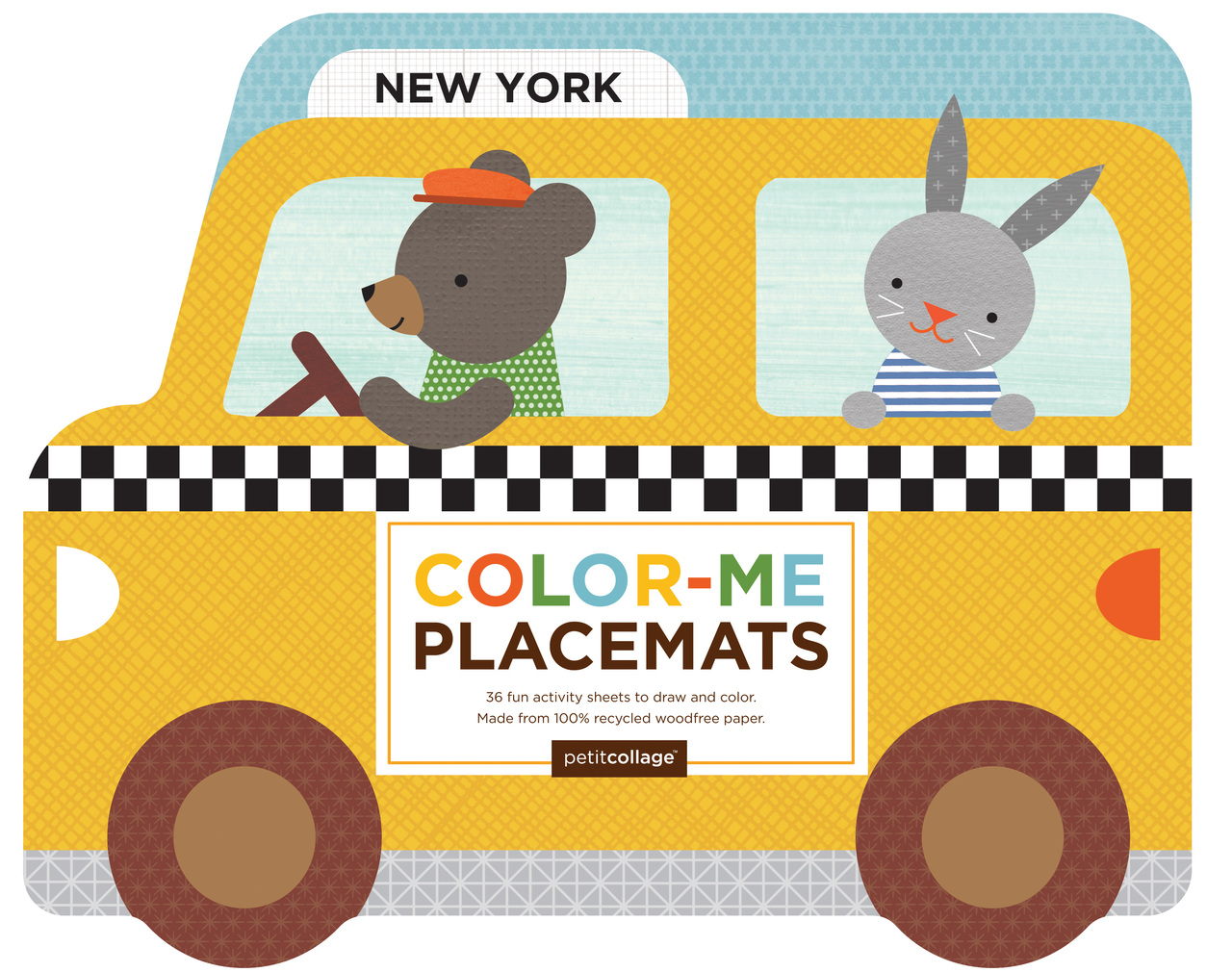 Petit Collage New York Color-Me Placemats
