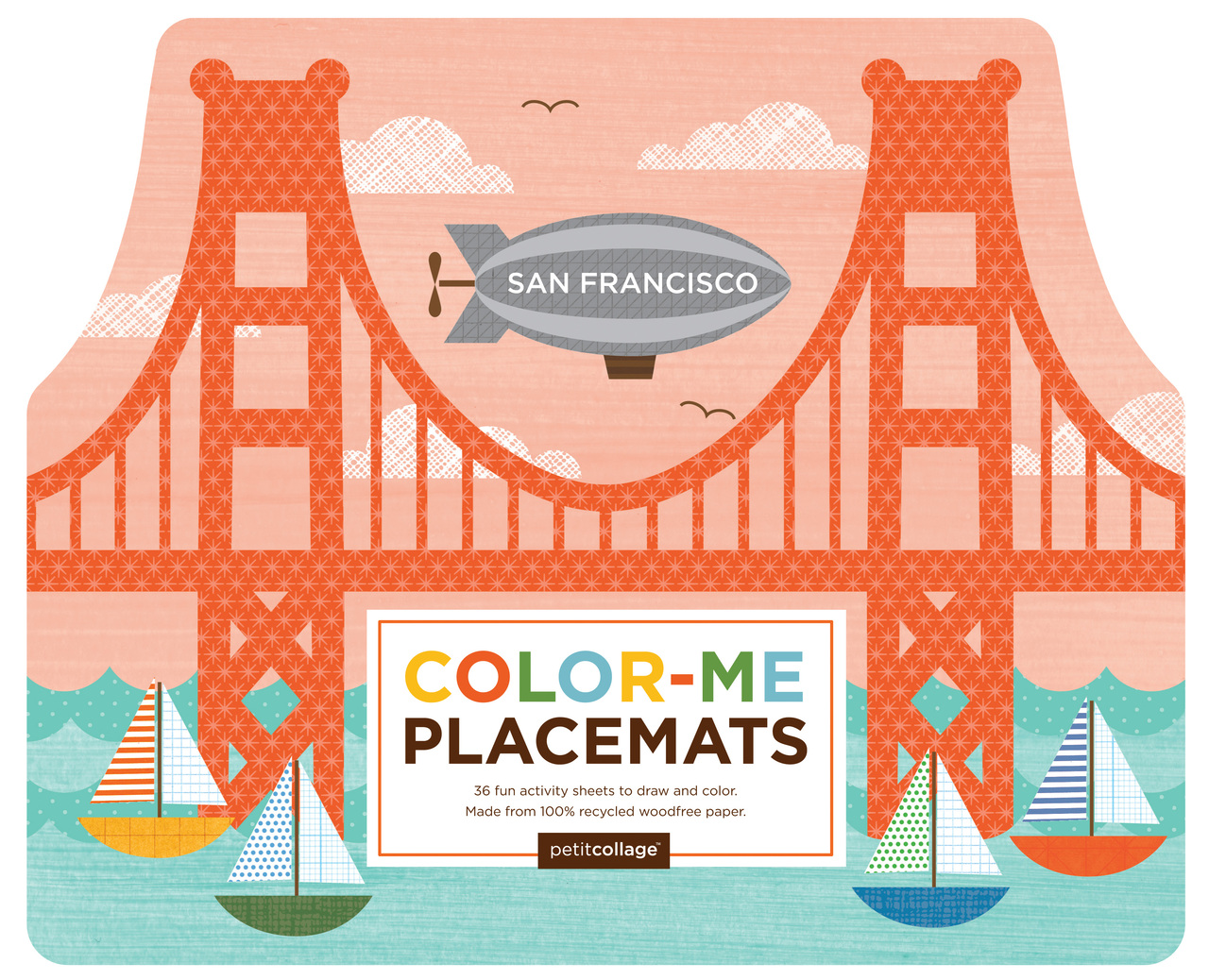 Petit Collage San Francisco Color-Me Placemats