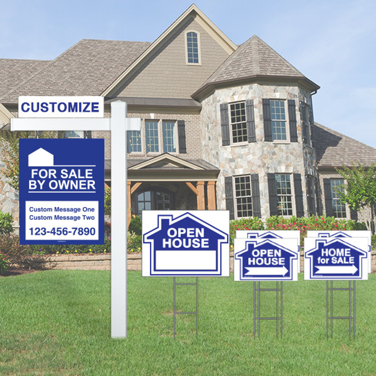 For Sale by Owner Sign Kit and Sign Post Bring Curb Appeal to your