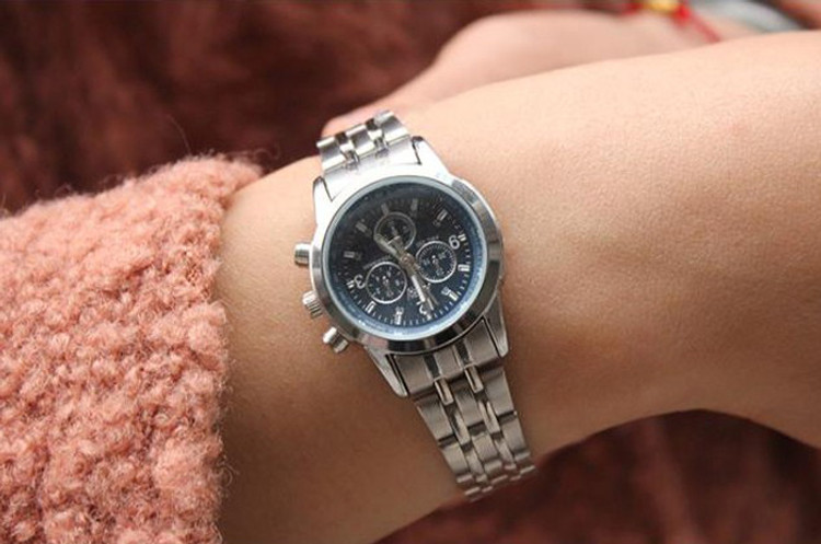 Stainless Steel Luxury Fashion Bling Womens Wrist Watch