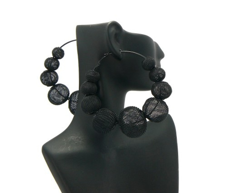 Big Mesh Ball Basketball Wives Earrings