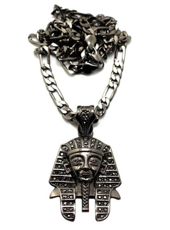 King Tut Hip Hop Pharaoh Pendant Black