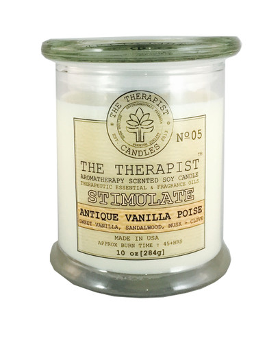 Antique Vanilla poise artisan soy candle Made with essential oils, premium fragrances, scented soy candle, amber, best candle