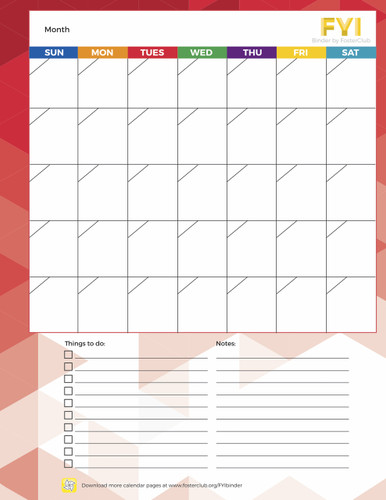 Calendar Page - FREE Download