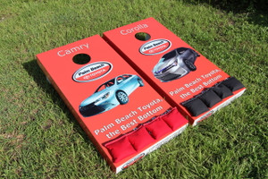 Standard series Cornhole Boards with custom side wrapped graphics
