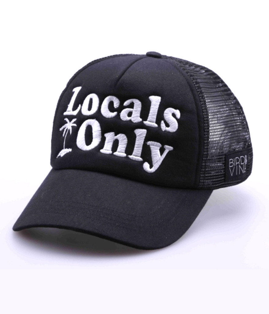 LOCALS ONLY EMBROIDERED TRUCKER HAT