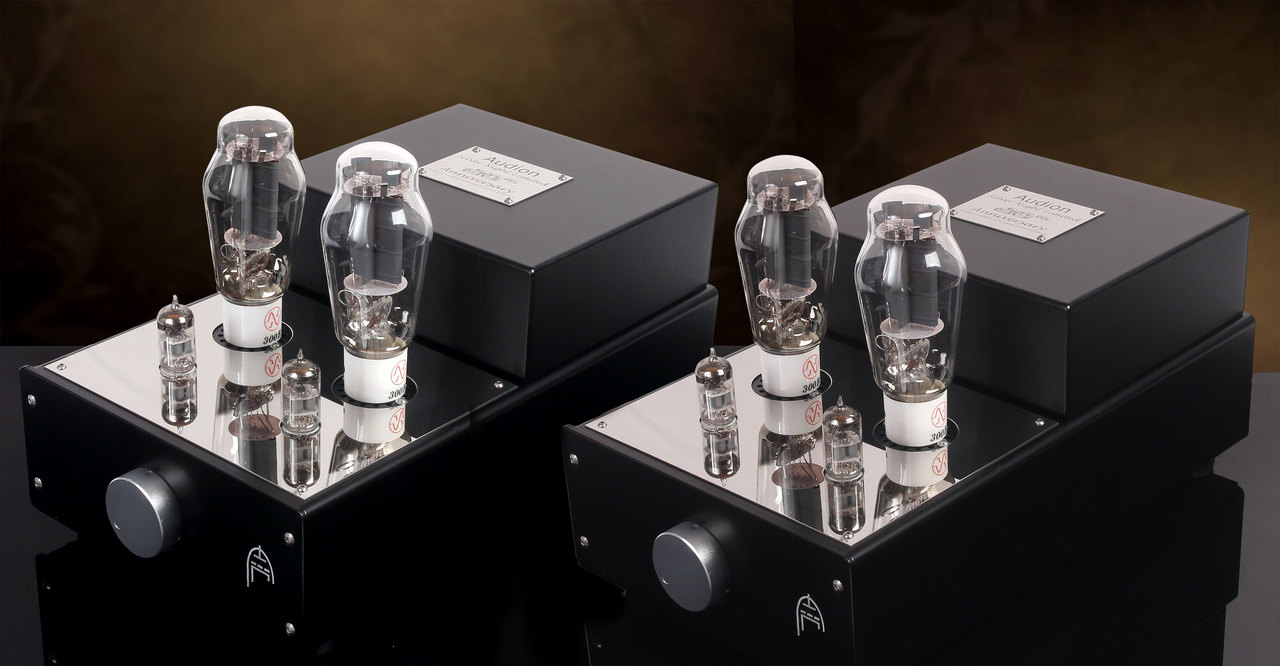 Audion Silver Night 300B Anniversary Push Pull Hard Wired Mono Blocks. Now at True Audiophile. Exclusive U.S. Importer for Audion tube equipment.